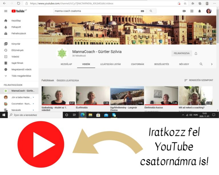 YouTube csatorna