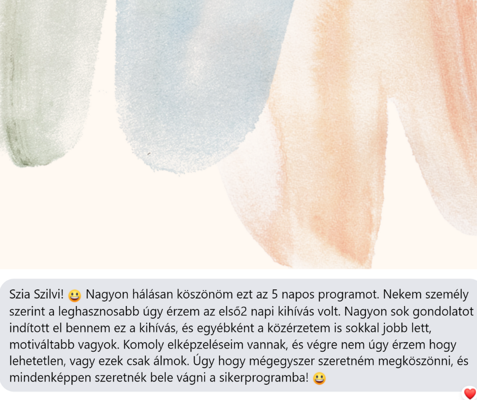 Siker program visszajelzés